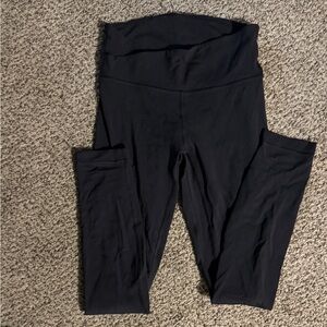 Lululemon Black High-Waisted Cross Top Leggings- size 2